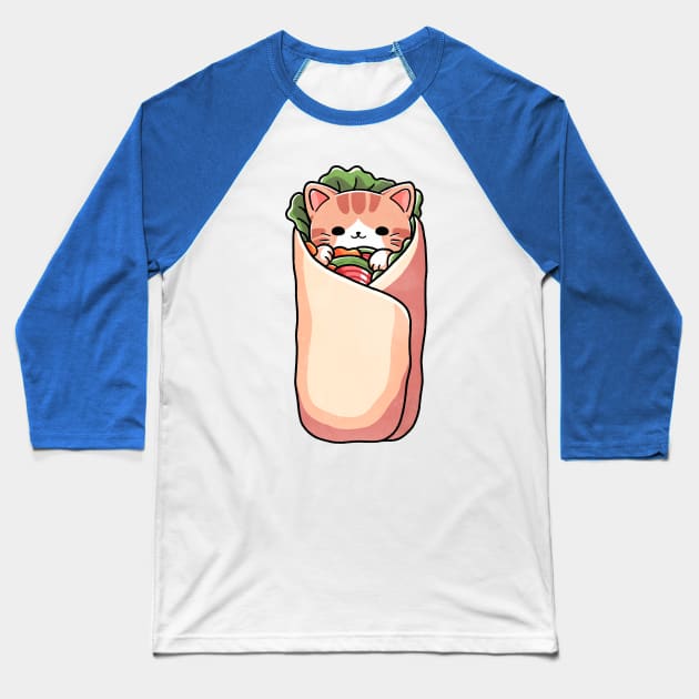 Purrito cat burrito Baseball T-Shirt by FanFreak